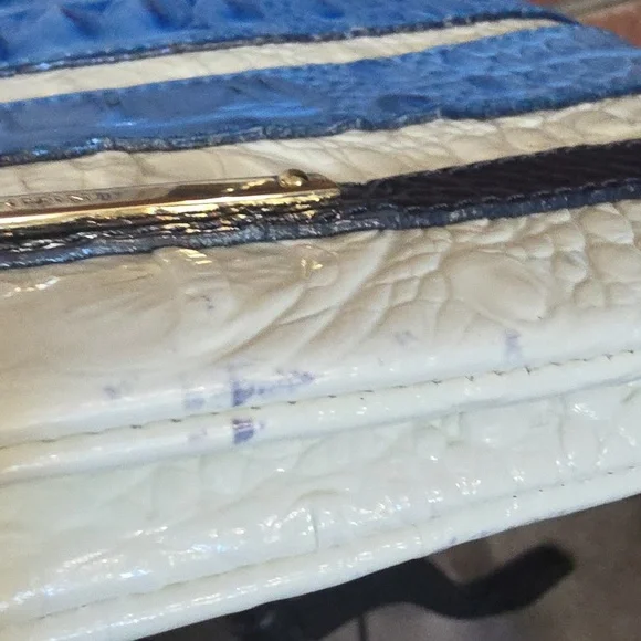 Brahmin Adjustable Crossbody Blue,  White, Reptile - Picture 6 of 16